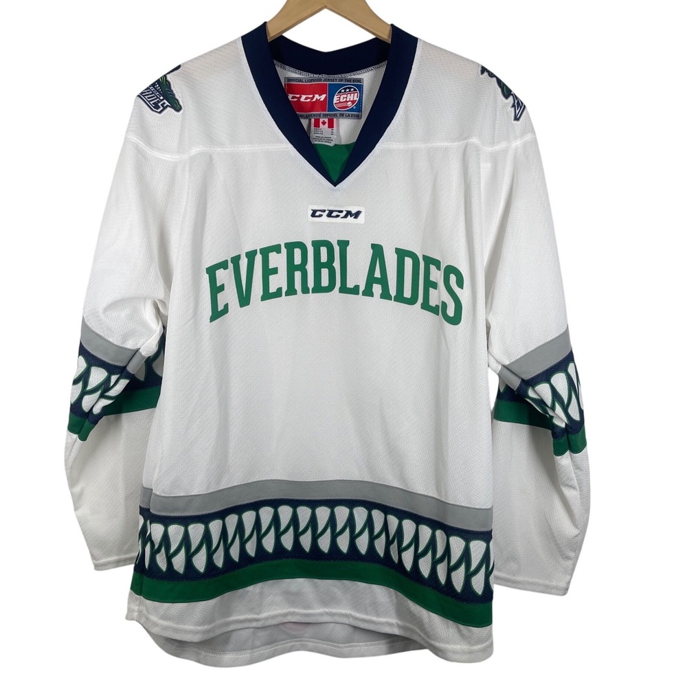 CCM Florida Everblades ECHL Hockey Jersey Mens Medium White Signed Autographed
